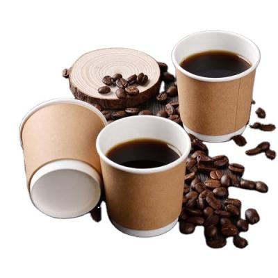 China 8 Ounce Disposable Hot Drink Or Cold Drink Double Wall Coffee High Quality Disposable Paper Cups for sale