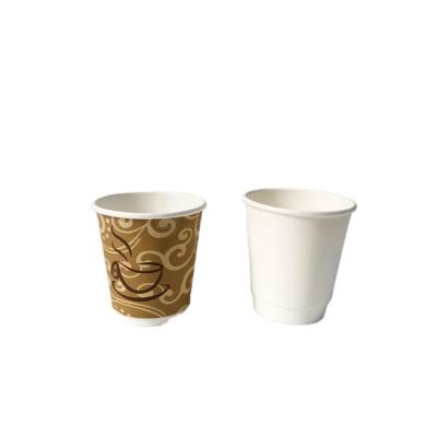 China 10oz Double Wall Coffee Cup Disposable Biodegradable Sample Kraft Paper Cup for sale