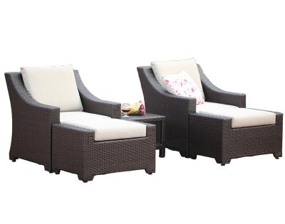 China Luxury Outdoor Rattan Sun Sofa Set Wicker Patio Sun Sofa for sale