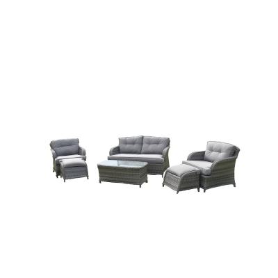 China Luxury Modern Hotel 4pcs PE Rattan Sofa Set For Garden And Outdoor Furniture for sale