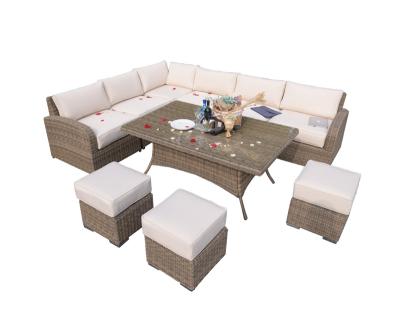 China Luxury Modern Rattan Garden Patio Furniture Outdoor Furniture Sofa Dining for sale