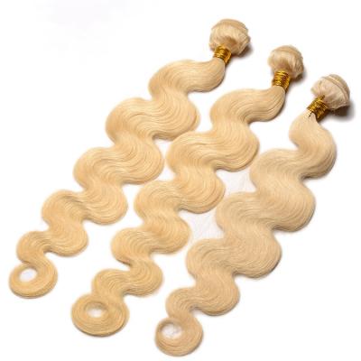 China Pelo rubio de la Virgen de la longitud 613 largos, extensiones del cabello humano del Blonde 100 del grado 8a en venta