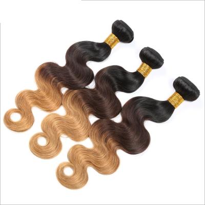 Cina Estensioni dei capelli di Ombre di tono del brasiliano 3, pacchi dei capelli umani di Ombre in vendita