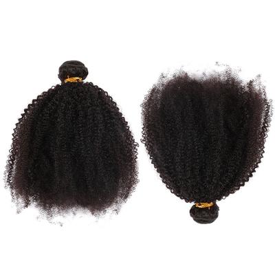 China Braziliaanse Maagdelijke Natuurlijke Zwarte Kleur van het Menselijke Haarbundels van het Afro de Kroezige Krullende Haar Geen Verwarring Te koop