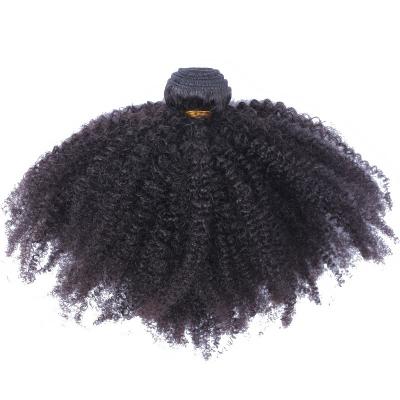 China Pelo rizado rizado del Afro ningún vertimiento, ningunas extensiones brasileñas de enredo del cabello humano del 100%  en venta