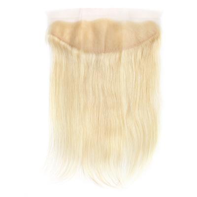 Cina Orecchio a colore naturale dei capelli vergini diritti dei capelli biondi della chiusura del pizzo dell'orecchio 13x4 in vendita