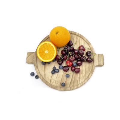 China Hot sale viable cheap paulownia food fruit fruit serving charger solid wooden dish for sale