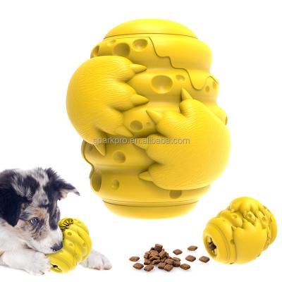 China Viable Interactive Dog Food Toothbrush Bite Chew Ball Leaking Rope Toy for sale