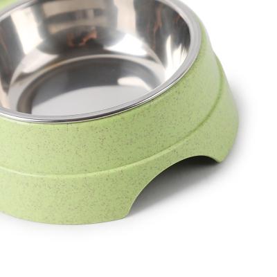 China Good Quality Discount Stores Stocked Custom Water Bottle Feeding Travel Dog Pet Bottle Stainless Steel Slow Food Bowl 2 in 1 for sale