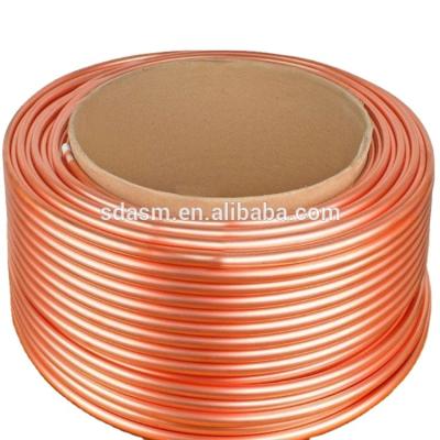 China 6.35mm Pancake copper coil tube 3/8 copper pipe for air conditioners for sale