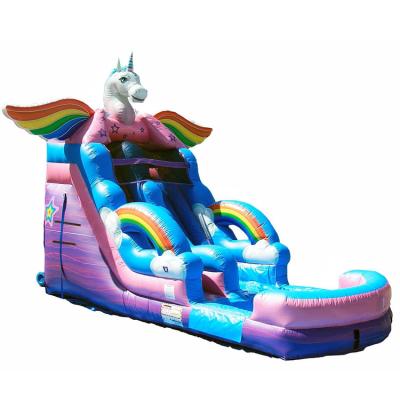 China Cheap Commercial Inflatable Commercial PVC Material Inflatable Slide Water Rental Inflatable Slide With Pool for sale