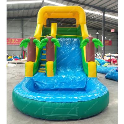 China Commercial/Birthday/Wedding/Party/School/Party Rental Cheap Inflatable Water Slides Custom Commercial Party Event Water Slides With Pool For Kids Adults for sale