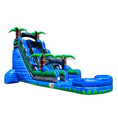 China Commercial/Birthday/Wedding/Party/School/Party Event Commercial Inflatable Water Blast Blue Inflatable Slides Crush With Pool For Sale for sale