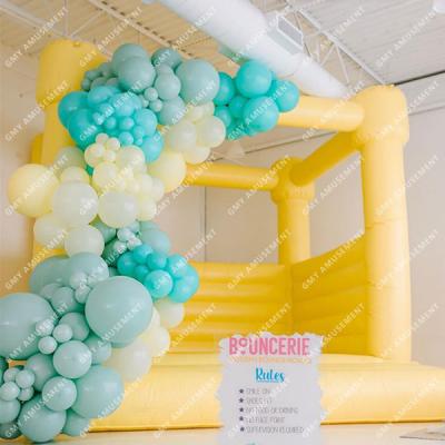 China Commercial/Birthday/Wedding/White House Party/School/Peach Bounce House Event Pastel House Party Bounce Wedding Bounce For Kids Birthday for sale