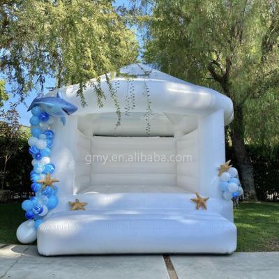 China Commercial/Birthday/Wedding/Bounce Party/School/Home Party Jumping Castle Luxury Outdoor Pastel Commercial White House Party Event Bounce For Wedding for sale