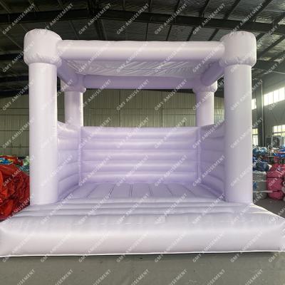 China Commercial/Birthday/Wedding/Party/School/Hot Sale 13*13ft Damp Dry Toddler Bounce House Pastel Purple Home Party Event Mini Bounce For Birthday Party for sale