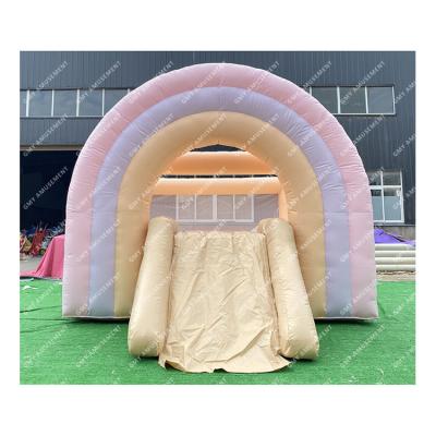 China Custom Commercial/Birthday/Wedding/Party/School/Bounce House PVC 3.6*4.2m Sale Party Event Hot Commercial Rainbow Bounce For Kids Party Rental for sale