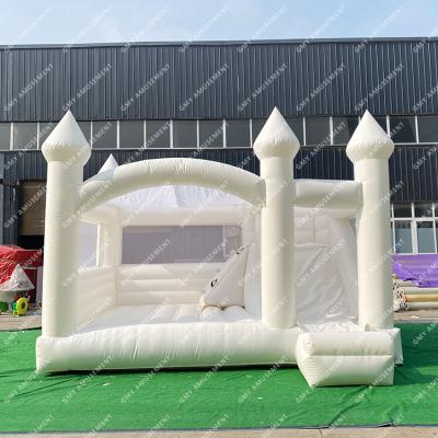 China Commercial/Birthday/Wedding/Party/School/Home Bounce Castle Bouncy Castle Party Event White Inflatable Combo Bouncy Jumper For Slide for sale