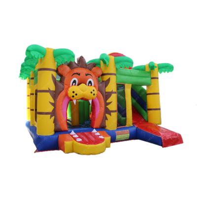 China Commercial/Birthday/Wedding/Party/School/Home Outdoor Game Bounce Inflatable Jumping Castle Party Event Tiger Party Combo Inflatable Funny Animal Slide For Kids for sale