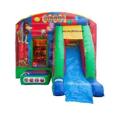 China Commercial/Birthday/Wedding/Party/School/Home Inflatable Jumping Slide Circus Theme Inflatable Bouncer Slide Combo Party Event for sale