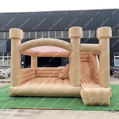 China Commercial/Birthday/Wedding/Party/School/Home Hot Selling Tan Jumping Castle Bounce Inflatable Combo Slide Wedding Outdoor Game 2022 Party Event For Party for sale