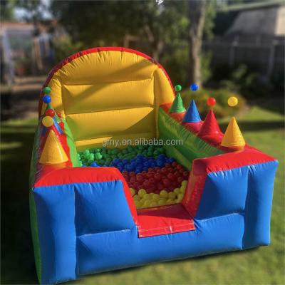 China Commercial/Birthday/Wedding/Party/School/Party Event Small Mini Rainbow Mine Ball Toddler Mulit Color Kids Inflatable Pools With 8 Air Jugglers for sale