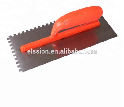 China SQUARE Notched Plastering Trowel Putty Knife With Plastic Handle for sale