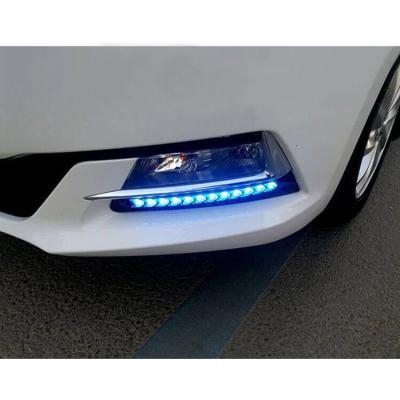 China Universal LED Headlight 6LED 9LED 12LED Flooding Turn Signal Drl Led Daytime Running Light Flexible LED Strip Car DRL for sale