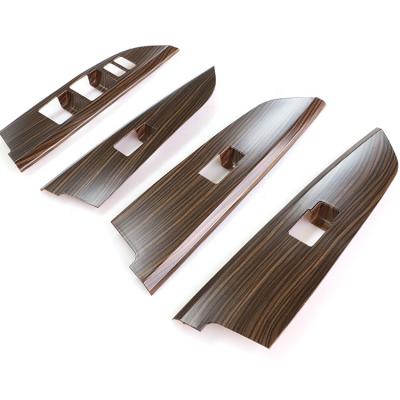 China 4PCS LC200 Car Accessories Luxury Original Peach Color Car Window Wood Switch Cover For 16-19 Land Cruiser for sale