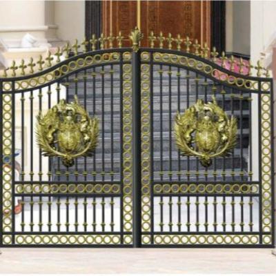 China Modern Villa Garden Automatic Swing Precisely Casted Aluminum Gate For Yard for sale