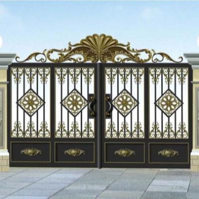 China Custom House Modern Garden Base Pathway Designs Aluminum Laser Cut Powder Coated Metal Garden Gate Fence for sale