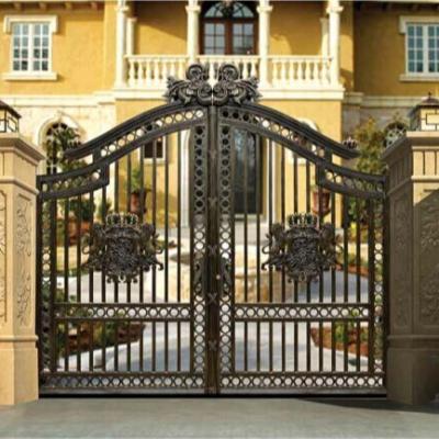 China Modern Modern Steel Door Grille Design / Latest Head House Swing Aisle Single Wrought Iron Door Designs Simple for sale