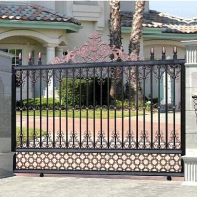 China Customized Modern Aluminum Yard Decorative Entrance Garden Fence Gate Driveway Sliding Gate for sale