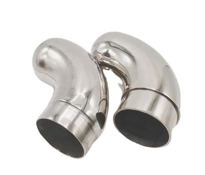 China Contemporary Railing Tube Stair Elbow Fittings Balcony Stainless Steel Stair Railing Pipe Joint Connector Accessories for sale