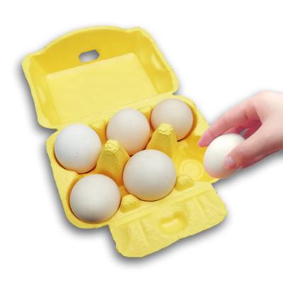 China Biodegradable recycled egg carton 12/egg cartons 2x6/egg packaging cartons 12 pulppulp packaging box for sale