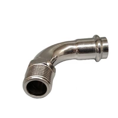 China Chinese Stainless Steel Manufacturer SS304/SS316 Stainless Steel Pipe Fittings 45 Elbow Male Threaded On One End for sale