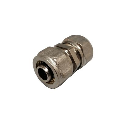 China Pipe Connect / Chromalized Price Fit Brass Pipe Couplers Cheap Joint Hexagonal Round Brass Brass Tubing Fitting for sale