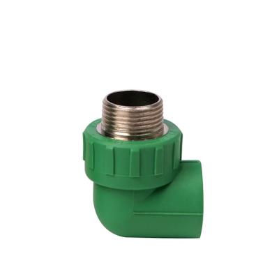 China Pipe Connect / Joint PPR Pipe Fittings Green Color Male Elbows for sale