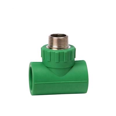 China Pipe Connect / Joint Fitting Male PPR Pipe Tees for sale