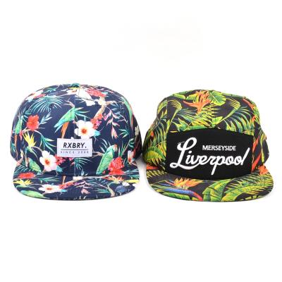 China Shenzhen COMMON Supplier Floral Printing 5 Panel African Hats for sale