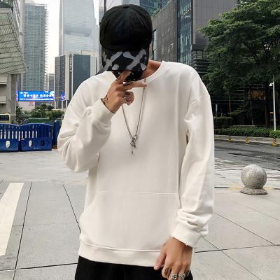 China Cheap custom fashion anti-pilling plain empty men's crewneck sweatshirt with pockets for sale