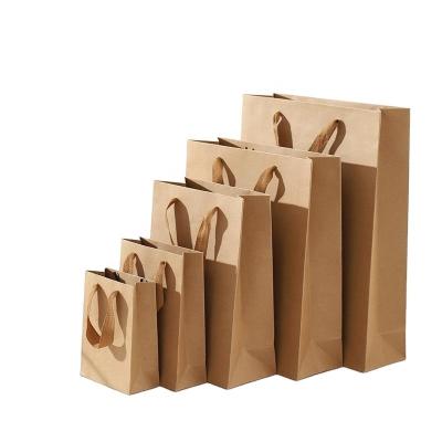 China Recyclable Multi Size Kraft Paper Bags Food Tea Gift Sandwich Bread Bags Party Wedding Christmas Supply Wrap Gift for sale