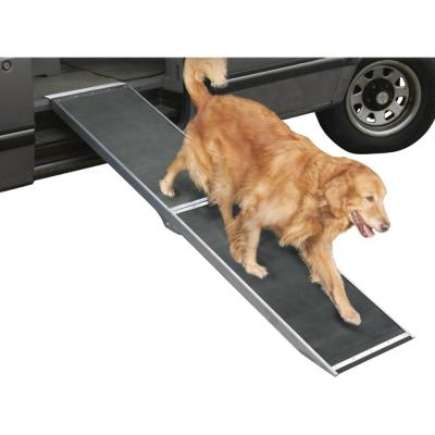 China 6FT Aluminum Light Weight Foldable Aluminum Pet Ramp With Black Sand Paper for sale