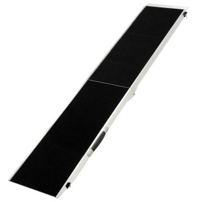 China Aluminum Foldable 4FT Aluminum Dog Ramp With Black Sand Paper for sale