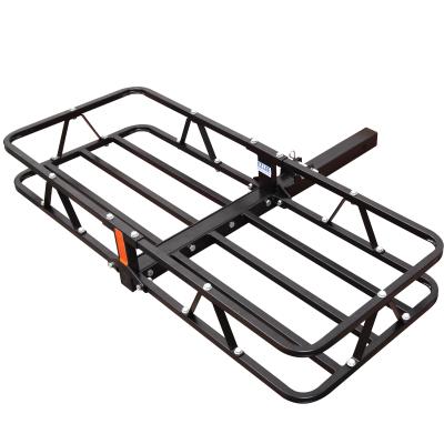 China Steel Foldable Basket Hitch Cargo Carrier With 500lbs Loading Capacity Fits For 2' Receiver for sale