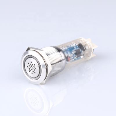 China 12v Mini Waterproof Push Button Switch QN19-buzzer for sale