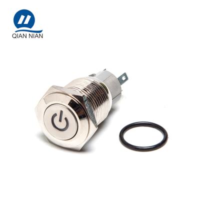 China Stainless Steel Momentary Push Button Switch 16mm Metal Switch for sale