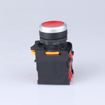 China IP65 22mm Plastic 1no1nc Contact Emergency Stop Plastic Push Button Switch for sale