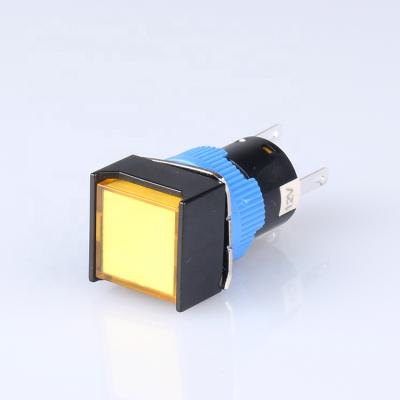 China Stainless or Nickel Plated Brass Blue Led 12 Volt Push Button Switch for sale