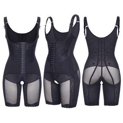 China Antibacterial Butt Lifter Full Body Waist Trainer Faja Shapewear Postpartum Jumpsuit Te koop